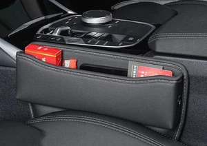Car Seat Gap Filler Organiser for BMW Serie 4 Series Slit Pocket For Phone Black - Picture 1 of 7