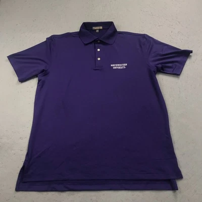 Northwestern Wildcats Polo Shirt Mens Medium Peter Millar Summer Comfort Golf - Image 1 of 4