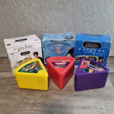 Trivial Pursuit Bite Size Bundle Harry Potter Friends Music Genius Celebrity Fam - Image 1 of 4