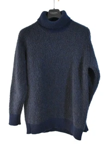 Richard James dunkelblau Boucle Strick Wolle Rollkragen Pullover Gr. XL Handarbeit £595 - Bild 1 von 7