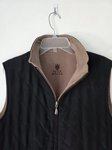 Peter Millar Weste Herren L Full Zip Wende Strick gesteppt Mock Neck warm - Bild 1 von 13