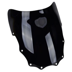 Black Windscreen Windshield Fit For Kawasaki Ninja 500 500R EX EX500D 94-09 - Picture 1 of 4