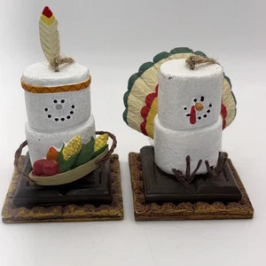 The Original S’mores Thanksgiving Figurines Set Pilgrim & Turkey Midwest Decor - Picture 1 of 7