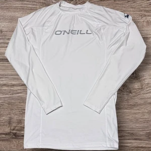 O'NEILL Slim Fit 50+ Ultraviolet Protection White Rash Guard Men's Size L - Picture 1 of 5