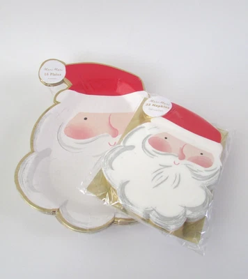 Juego de platos y servilletas de papel Meri Meri Navidad Papá Noel Foto 1 de 3