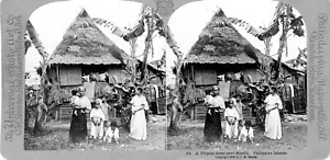 Una casa Pilipino cerca de Manila - Islas Filipinas - Estereografía - Imagen 1 de 2