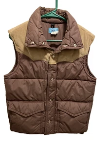 Vtg CORDUROY Cowboy Waistcoat Western PUFFER - “Handmade By Me” Size Small - Picture 1 of 5