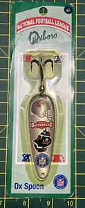 TAMPA BAY BUCCANEERS OXBORO OUTDOORS NFL 1oz.OX SPOON W/treble Hook Chrome Back - Picture 1 of 3