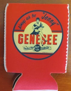 GENESEE BEER ALWAYS ASK FOR JENNY CAN/BOTTLE HOLDER KOOZIE! COOZIE CHECK IT OUT! - Picture 1 of 3