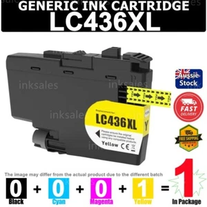 1x LC436XL LC436 Yellow Generic Ink For Brother J4340DW J4440DW J4540DW J6955DW - Picture 1 of 2