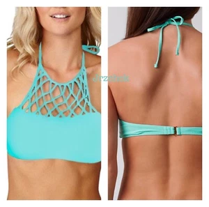 Costume da bagno bikini nuovo con etichette junior uvetta Halter collo alto aperto nodo top acqua taglia S - Foto 1 di 5