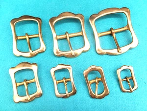 Solid Brass Crown Harness Buckle [1/2" to 1-3/4" ] ReEnactment [ 12 mm - 45 mm ] - Picture 1 of 9