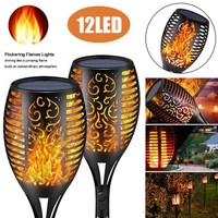1 4tlg 96led Solar Fackel Garten Licht Tanzen Flackernde Flamme Landschaft Lampe Ebay