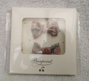 Bonpoint Girl's Liberty Fabric Floral Print Barette Hairclips Set of 2 - New - Picture 1 of 3