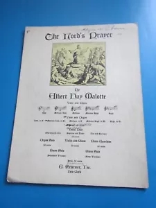 The Lord's Prayer by Malotte sheet music (voice and piano) 1935 free ship - Picture 1 of 5