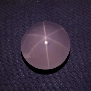 255 Ct Natural Pink Color Rose Quartz Star 6 Ray Round Shape Cabochon Gemstone - Picture 1 of 24