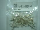 100x+LED+blau+3mm+5000mcd+sehr+hell+low+current+%233-02%234T