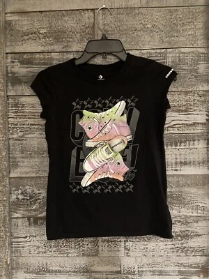 Converse Sleeveless Shirt Black Girls Size 12-13 Years Old EUC - Image 1 of 4