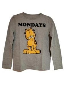 New Garfield the Cat Mondays Kids Youth Medium Funny Cartoon T-shirt  - Picture 1 of 4