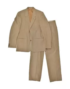 CERRUTI 1881 Womens 2 Button 2 Piece Suit IT 50 Large Beige Pinstripe RZ11 - Picture 1 of 6