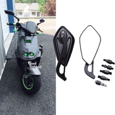 Espejos retrovisores moto negro 8MM/10MM rosca para Yamaha Zuma 50 50F II 50 Foto 1 de 4