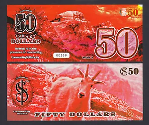 Canada 2013 POLYMER Local Currency BC, 50 Community Dollars UNC - Picture 1 of 1