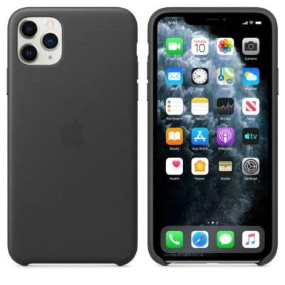Originale/Ufficiale Apple IPHONE 11 Pro Max Custodia IN Pelle - Nero - Nuovo - Immagine 1 di 4