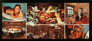 Oversized postcard Sheraton Hotel Missouri restaurant skiing pool National card - Picture 1 of 2