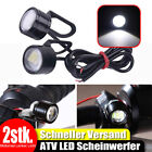 Produktbild - 2x 12V Motorrad Lenker Licht LED Scheinwerfer Zusatzscheinwerfer Weiß ATV Roller