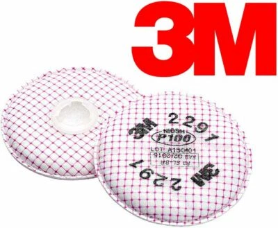 3M 2291 P100 Particulate Filter Cartridge Replacement Respirator Protection - Image 1 of 3