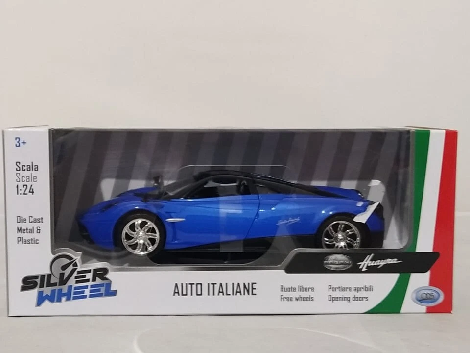 Pagani Huayra Blu Blue Silver Wheel 1:24 Nuovo 1/24 - Immagine 1 di 3