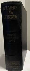 1934 Bouvier's Law Dictionary  William Baldwin Student's Edition - Bild 1 von 8