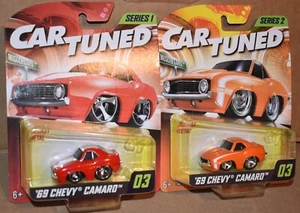 CAR TUNED '69 CHEVY CAMARO # 03 LOT OF 2  RED & ORANGE NEW - Picture 1 of 8