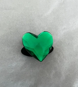 Original Doodles Kroko/Schuh Charm: Smaragdgrün Herz Edelstein, Mai Geburtsstein - Bild 1 von 1