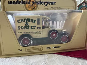 Matchbox Y-5 1927 Talbot "Chivers & Sons Ltd" - Picture 1 of 4