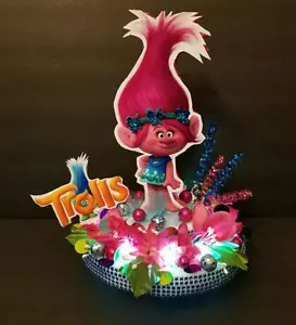 Trolls inspired princess POPPY cake topper centerpiece decoration 13" tall - Picture 1 of 6