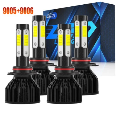 For Chevrolet C3500 1990-2001 9006+9005 LED Headlight Hi/Lo Bulbs Kit High Power - Image 1 of 4