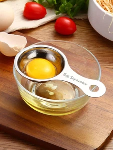 1pc Stainless Steel Egg Separator - Easy Yolk & White Divider Kitchen Tool - NEW - Picture 1 of 4