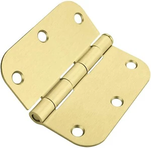 3.5 inch Door Hinges Satin Brass Hinges for Interior Doors Gold Door Hardware - Picture 1 of 11