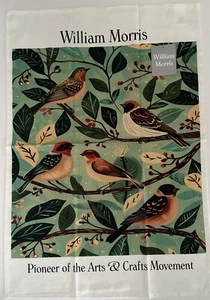 2 x William Morris Gama de Obras de Arte Cocina Toallas de Té Pájaros Diseño 50cm x 70cm - Imagen 1 de 2