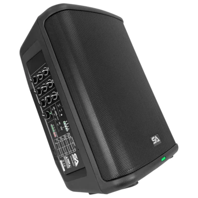 Powered 8 Inch Portable Compact PA Speaker Rechargeable Battery All-In-One PA - Image 1 of 4