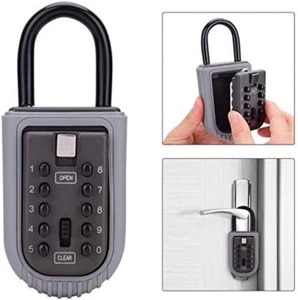 Key Lock Box,Realtor Key Lock Box Safe Lockbox 10-Digit Push Button Combination - Picture 1 of 12