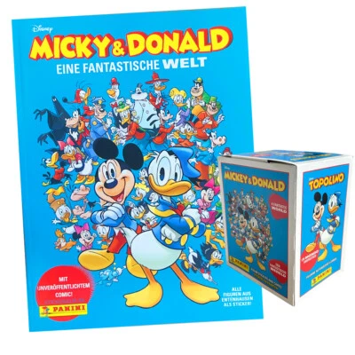 Mickey & Donald - A Fantastic World - Collectable Stickers - 1 Display + Album - Image 1 of 4