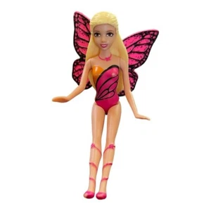 Barbie Mattel Fairytale Mini Mariposa Puppe Schmetterlingsflügel rosa 10 cm - Bild 1 von 4