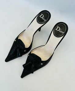 Escarpins mules en cuir/monogramme CHRISTIAN DIOR by JOHN GALLIANO P. 38 ½ - Foto 1 di 7