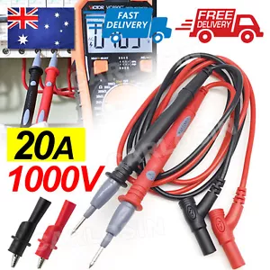 Multimeter Test Leads for Fluke Meter Electrical Alligator Clip Probes 1000V 20A - Picture 1 of 10