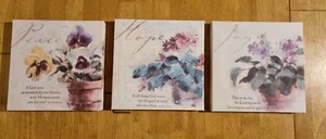 Serenity Prayer Sign, Peace Hope & Joy Wall Art Canvas Set of 3 - Picture 1 of 1