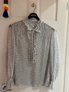 JAEGER Stunning Star Blouse with pussy bow detail RRP £115.00 - Picture 1 of 7