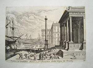 Venedig Venezia Palazzo St. Francesco Küsell nach J. Baur Kupferstich 1682 - Picture 1 of 1