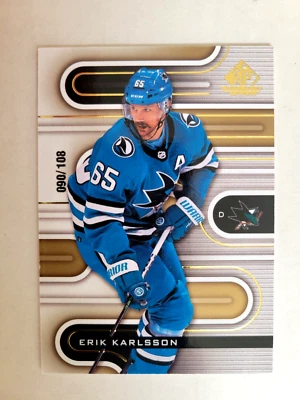 Erik Karlsson 2022 Sp Game Used GOLD 090/108 #79 SHARKS - Image 1 of 2